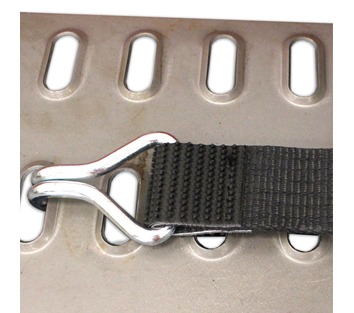 4 Pack - 50mm x 3.5m Black Overwheel Lashing Strap