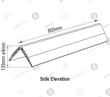 800mm · Heavy Duty · Plastic Corner Protector · Orange