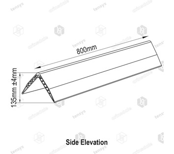 Tensys® · 800mm · Heavy Duty · Plastic Corner Protector · Orange