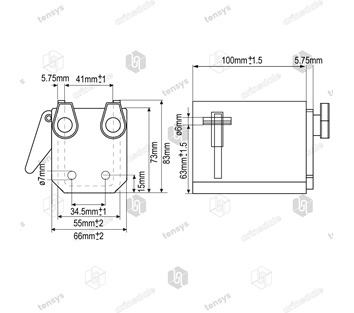 Load Bar Cups to suit 40mm x 40mm load bar - Clip Side Only