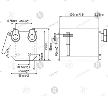 Load Bar Cups to suit 40mm x 40mm load bar - Clip Side Only