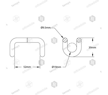 Tensys® · 50mm · 1500daN · Closed Rave Hook
