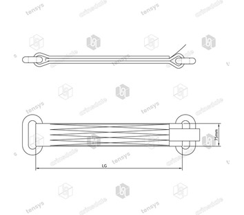 Tensys® · 75mm · 10,000daN · Steel Eye Diverter Strap