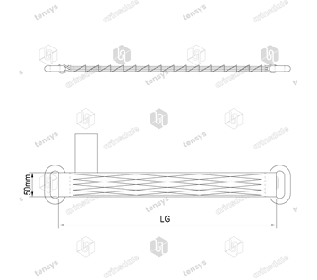 50mm · 4000daN · Steel Eye Diverter Strap