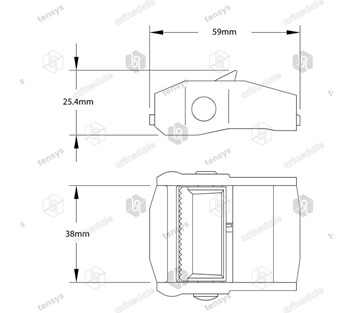 Tensys® · 35mm · 600daN · CB · Cam Buckle