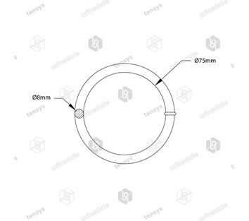 75mm · 1200daN · Round Ring