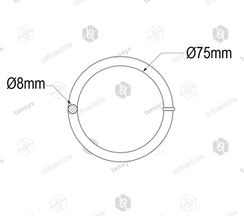 75mm · 1200daN · Round Ring