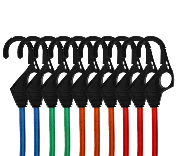 10 Pack of Bungee Cords with Hooks