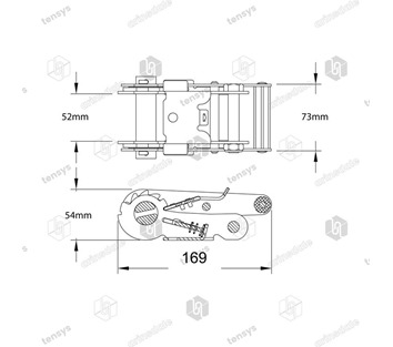 Tensys® · 50mm · 5000daN · Narrow Handled Ratchet · NH