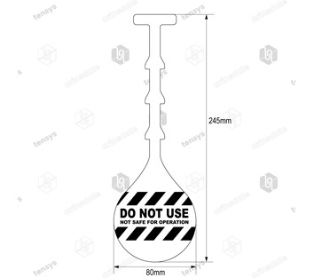 ID Tags for Replacement "DO NOT USE NOT SAFE FOR OPERATION"