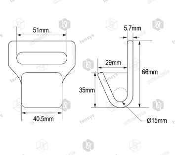 50mm · 5000daN · Combi Hook