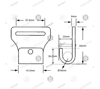 Tensys® · 50mm · 5000daN · Combi Hook