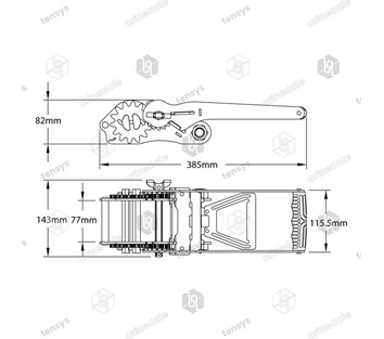 Tensys® · 75mm · 10,000daN · Ergonomic Ratchet · EK