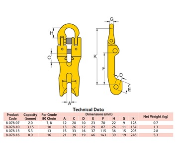 Yoke 8-078 G80 Shortening Clutch with Half Link