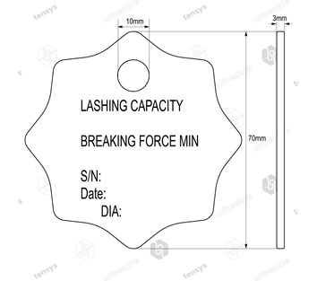 Tensys | LCTAGAL | Aluminium ID Tag for Lashing Chains
