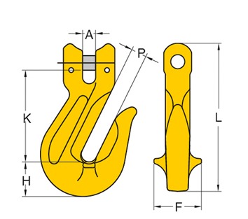 Yoke 8-042 G80 Clevis Grab Hook