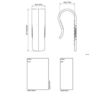 Dynello 50mm 8 Pack Plastic Clips