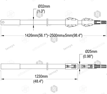 Glass Fibre Pole compatible with corner protector/strap positioning attachments