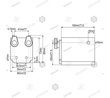 Load Bar Cups to suit 40mm x 40mm load bars - Bar Side Only