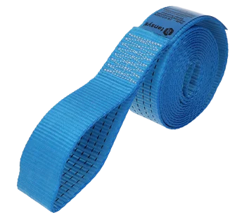 Blue · 50mm · 3.5 metre Strap · 150mm sewn flat loop