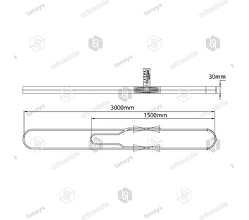 Tensys® · 30mm · 1.0 Tonne · Flat Web Sling - Endless · Dual Lift Loops