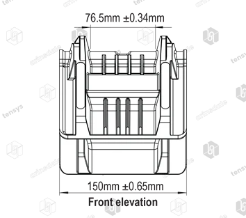 50mm · HD - Plastic Corner Protector · Black
