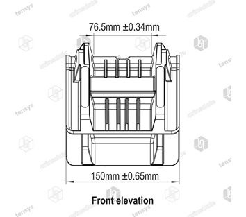 Tensys® · 50mm · HD - Plastic Corner Protector · Black