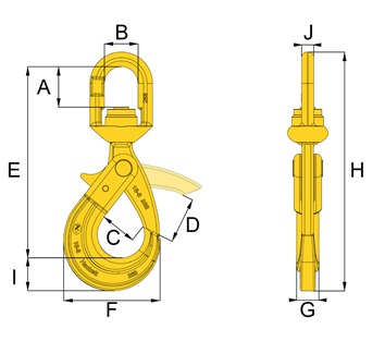 Hack8 Swivel Self Locking Hook