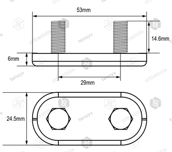 Buckle Fixing Plate · 28.2mm