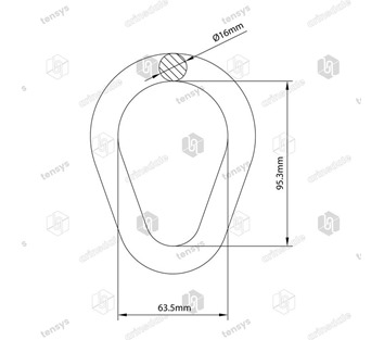 Tensys® · 50mm · 6400daN · Pear Link