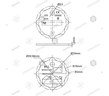 Hackett · Chain Sling ID Tags · Grade 8
