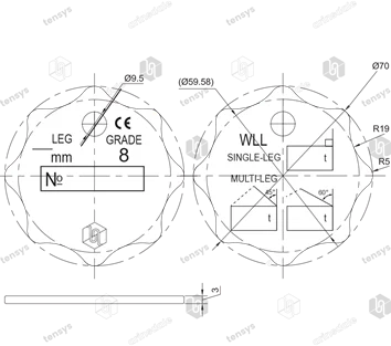 Hackett | Chain Sling ID Tags | Grade 8