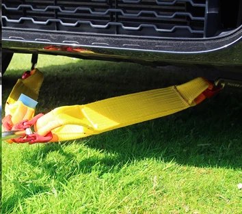 J Hook V-Assembly with webbing for Winching 5000 daN (Kg) Min Break Force