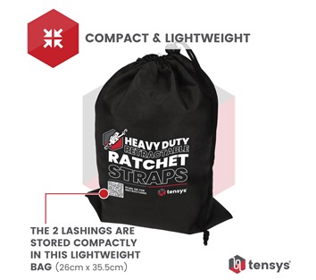 50mm Retractable Ratchet Straps (2-Pack) – Heavy Duty Auto Self-Retracting Tie Down Straps