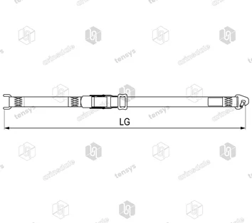 50mm · 700daN · OB+TBS · Curtainside Internal System · Closed Rave Hook + Snap Hook