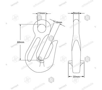 Tensys® · Xona · Grade 8 · Eye Grab Hook