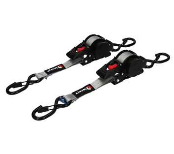 25mm Wide Auto-Retract Ratchet Tie Down Straps (2-Pack)