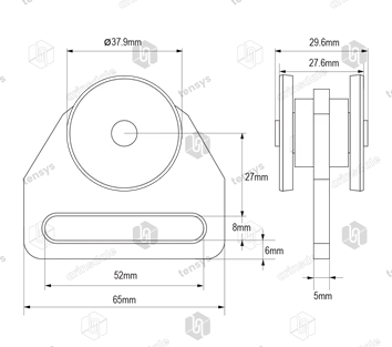 50mm · 1000daN · To Suit Henderson 290 Track