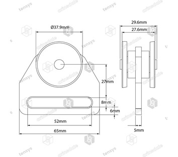 Tensys® · 50mm · 1000daN · To Suit Henderson 290 Track