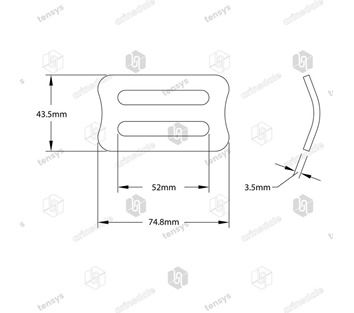 Tensys® · 50mm · 1000daN · Three Bar Slide
