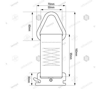 Lashing Extension/Rope Tie Off with E Track Endfitting