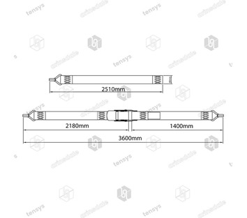 Tensys® · 50mm · 700daN · OB · Box Van Internal Strap · Claw Hooks
