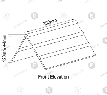 795mm · Plastic Corner Protector · Black