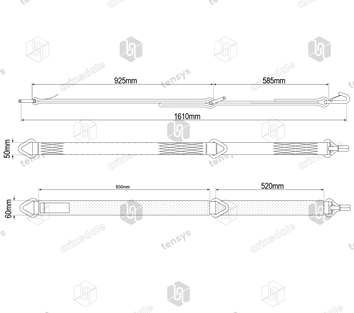 50mm · 5000daN · Winch Breakaway Strap
