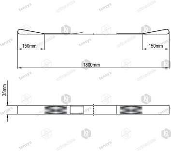 35mm · 0.5 Tonne · Flat Web Slings - Single Use - Looped Ends