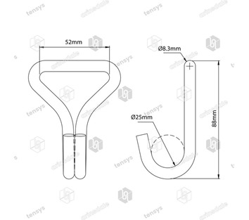 Tensys® · 50mm · 2000daN · Claw Hook