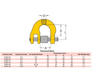Yoke 8-054 G80 Half Coupling Link 