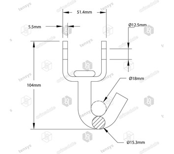 50mm · 5000daN · Swivel Hook for Ratchet