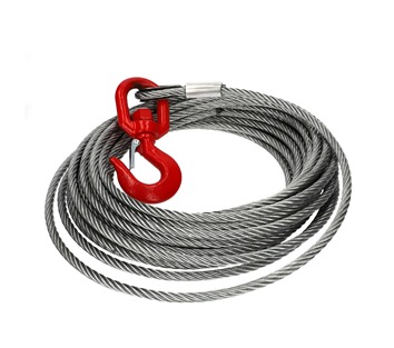 Winch Wire Ropes · 2T Red Swivel Hook Complete with Safety Catch