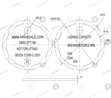 Tensys | LCTAGSS | Stainless Steel ID Tag for Lashing Chains
